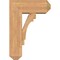 Ekena Millwork Merced Craftsman Smooth Bracket w/ Offset Brace, Western Red Cedar, 7 1/2"W x 18"D x 26"H BKT0806X18X26MRC04SWR - alternate 2